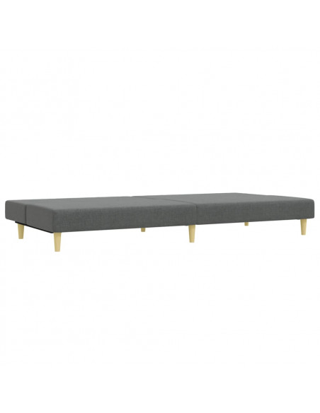 Set di Divani 2 pz Grigio Scuro in Tessuto