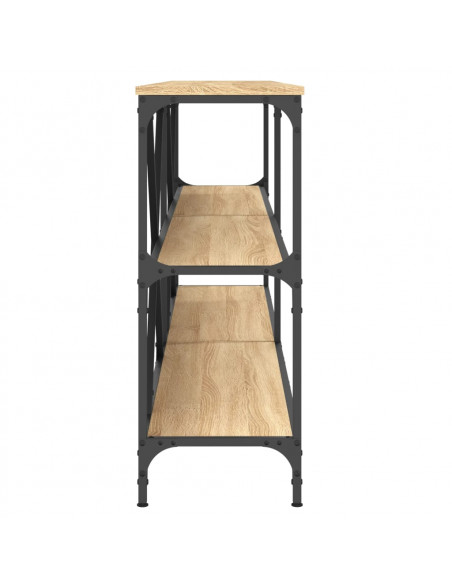 Tavolo Consolle Rovere Sonoma 200x30x75 cm Multistrato e Ferro
