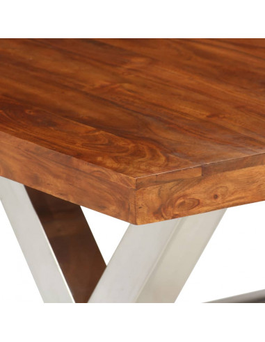 Tavolo da Pranzo in Legno Massello 180x90x76 cm