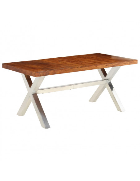 Tavolo da Pranzo in Legno Massello 180x90x76 cm