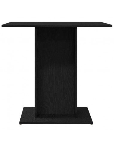 Tavolo da Pranzo Rovere Nero 80x80x75 cm Legno Multistrato