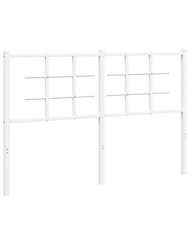 Testiera in Metallo Bianco 135 cm