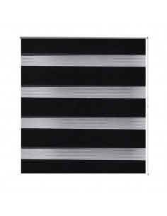 Tenda a rullo oscurante zebra 120x175 cm nera 2