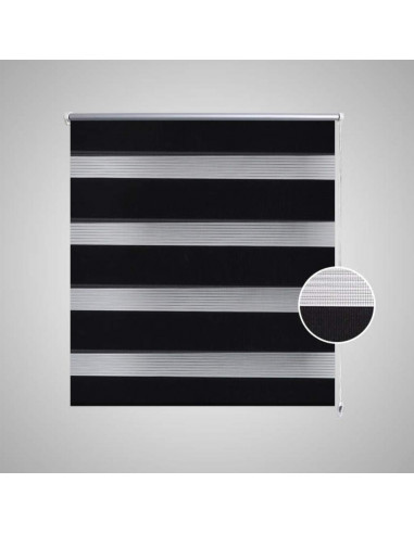 Tenda a rullo oscurante zebra 120x175 cm nera