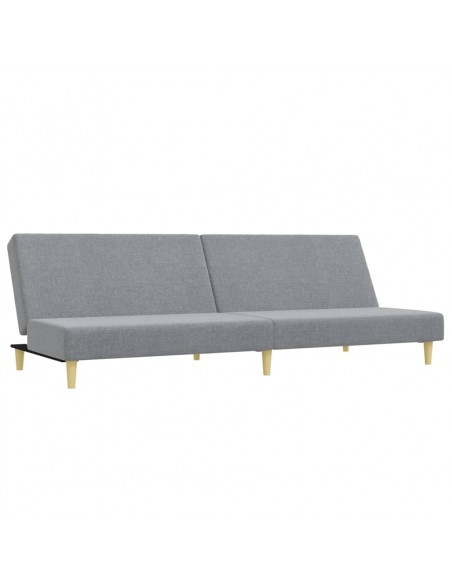 Set di Divani 2 pz Grigio Chiaro in Tessuto