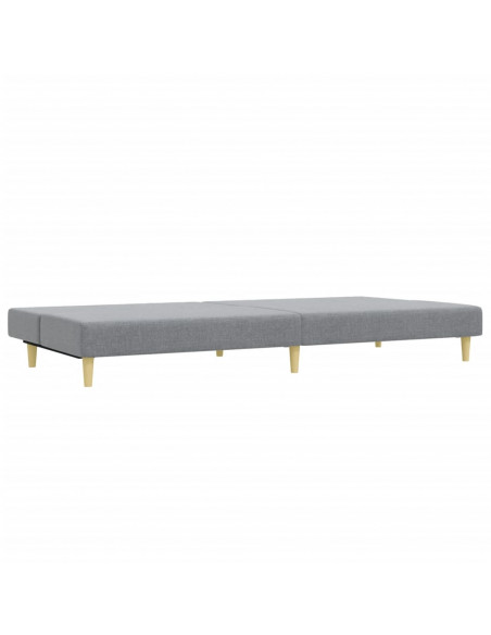 Set di Divani 2 pz Grigio Chiaro in Tessuto