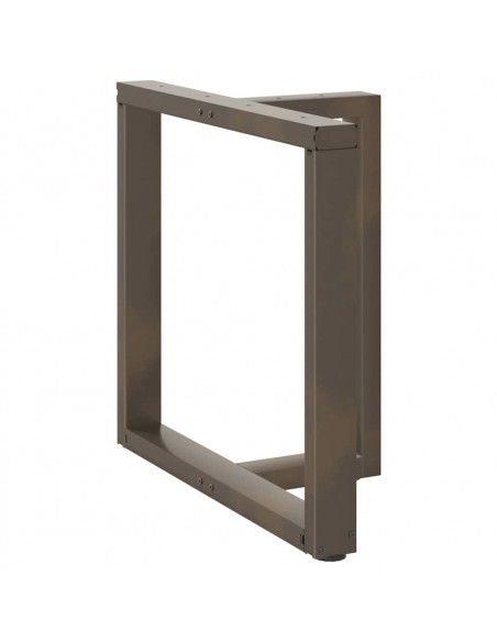 Gambe Tavolo Pranzo a T 2 pz Naturale 70x35x(72-73) cm Acciaio