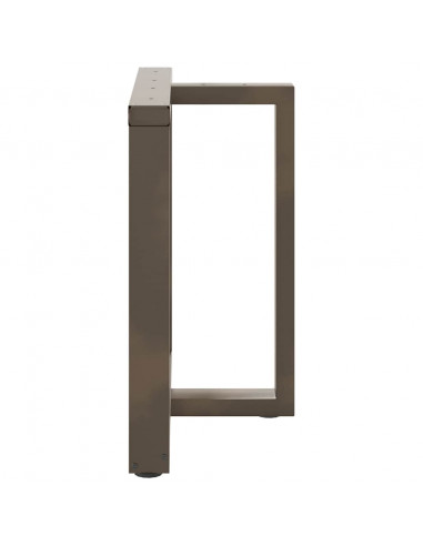 Gambe Tavolo Pranzo a T 2 pz Naturale 70x35x(72-73) cm Acciaio