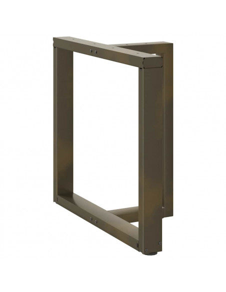 Gambe Tavolo Pranzo a T 2 pz Naturale 80x35x(72-73) cm Acciaio