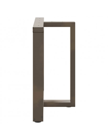 Gambe Tavolo Pranzo a T 2 pz Naturale 80x35x(72-73) cm Acciaio