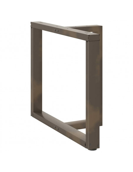 Gambe Tavolo Pranzo a T 2 pz Naturale 90x35x(72-73) cm Acciaio
