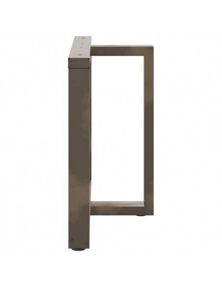 Gambe Tavolo Pranzo a T 2 pz Naturale 90x35x(72-73) cm Acciaio