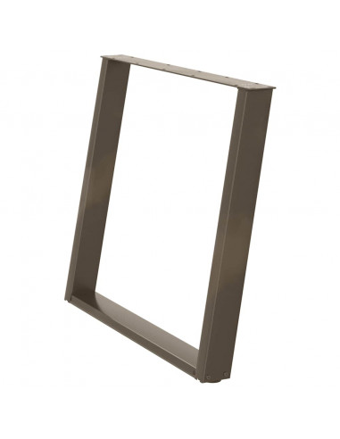 Gambe Tavolo Pranzo a U 2 pz 100x(72-73) cm Acciaio