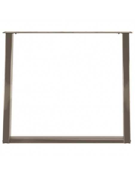 Gambe Tavolo Pranzo a U 2 pz 100x(72-73) cm Acciaio