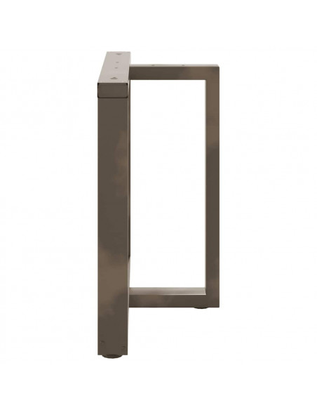 Gambe Tavolo Pranzo a T 2 pz Naturale 100x35x(72-73) cm Acciaio