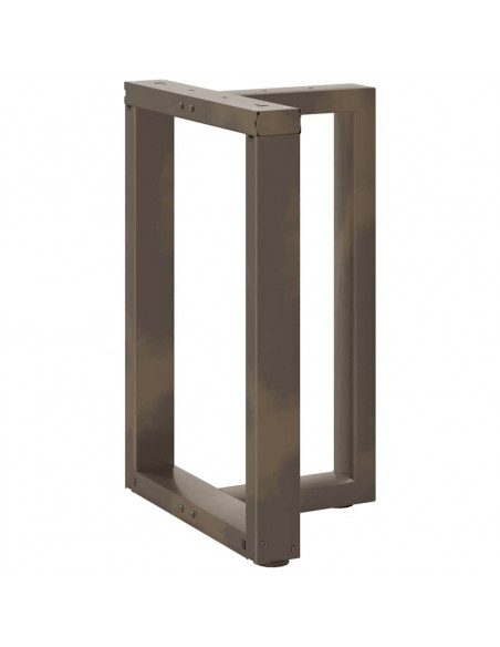 Gambe Tavolo Pranzo a T 2 pz Naturale 50x35x(72-73) cm Acciaio
