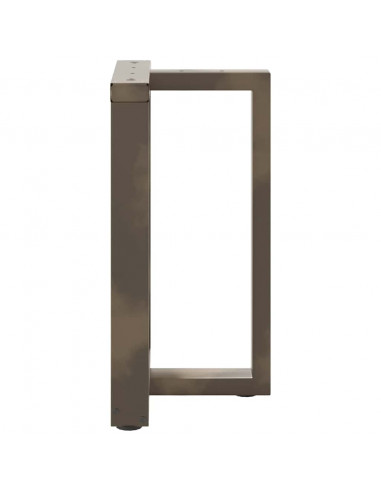 Gambe Tavolo Pranzo a T 2 pz Naturale 50x35x(72-73) cm Acciaio