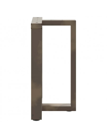 Gambe Tavolo Pranzo a T 2 pz Naturale 50x35x(72-73) cm Acciaio