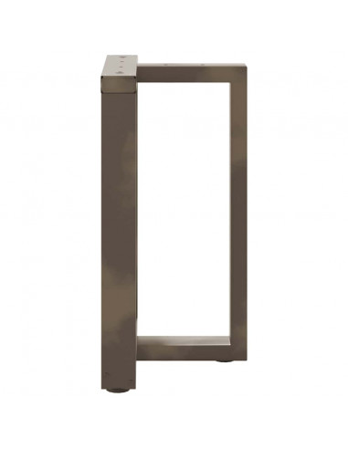 Gambe Tavolo Pranzo a T 2 pz Naturale 60x35x(72-73) cm Acciaio