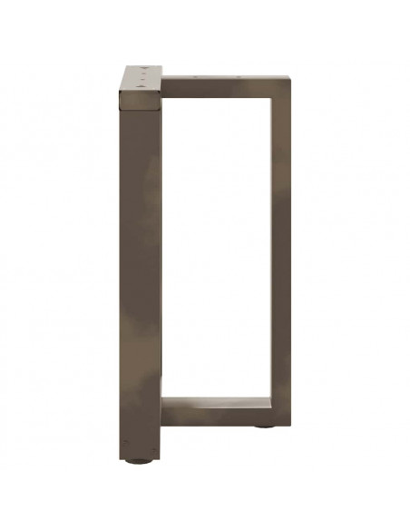 Gambe Tavolo Pranzo a T 2 pz Naturale 60x35x(72-73) cm Acciaio