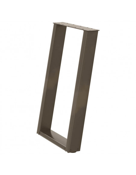 Gambe Tavolo Pranzo a U 2 pz 50x(72-73) cm Acciaio