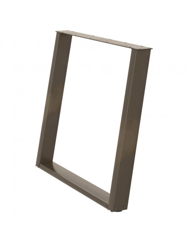 Gambe Tavolo Pranzo a U 2 pz 90x(72-73) cm Acciaio