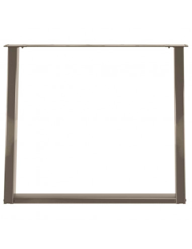 Gambe Tavolo Pranzo a U 2 pz 90x(72-73) cm Acciaio