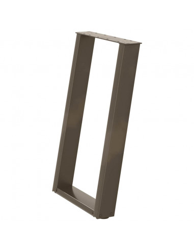 Gambe Tavolo Pranzo a U 2 pz 60x(72-73) cm Acciaio