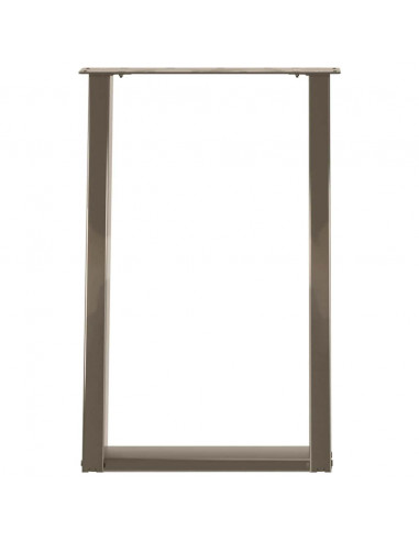 Gambe Tavolo Pranzo a U 2 pz 60x(72-73) cm Acciaio