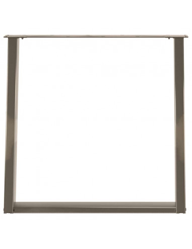 Gambe Tavolo Pranzo a U 2 pz 70x(72-73) cm Acciaio