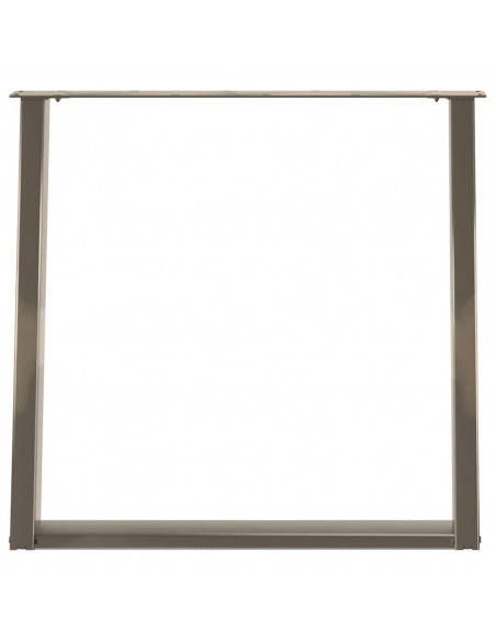 Gambe Tavolo Pranzo a U 2 pz 70x(72-73) cm Acciaio