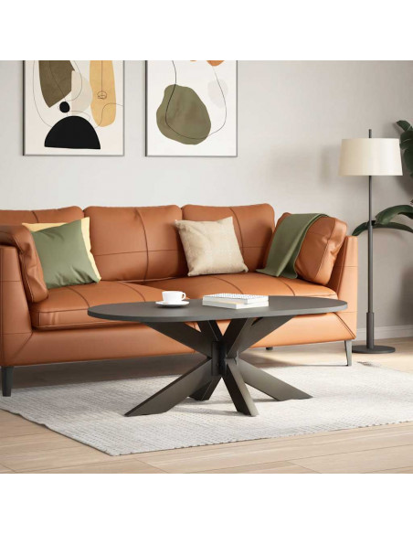 Gamba per tavolino da caffè a forma di ragno nera 98x58x(42-43) cm in acciaio