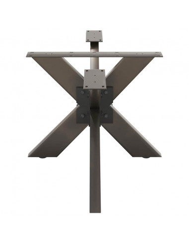 Gamba per tavolino da caffè a forma di ragno nera 98x58x(42-43) cm in acciaio