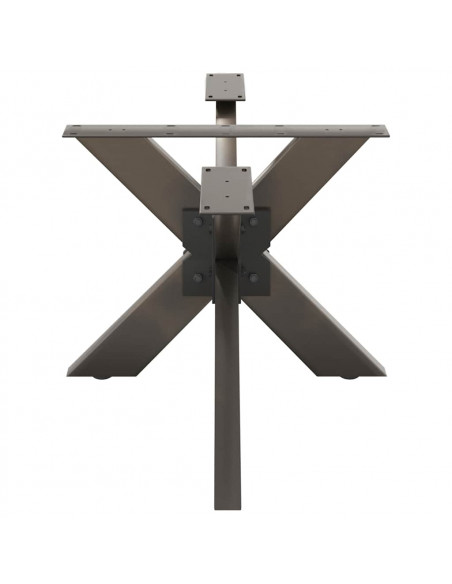 Gamba per tavolino da caffè a forma di ragno nera 98x58x(42-43) cm in acciaio