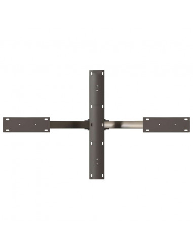 Gamba per tavolino da caffè a forma di ragno nera 98x58x(42-43) cm in acciaio