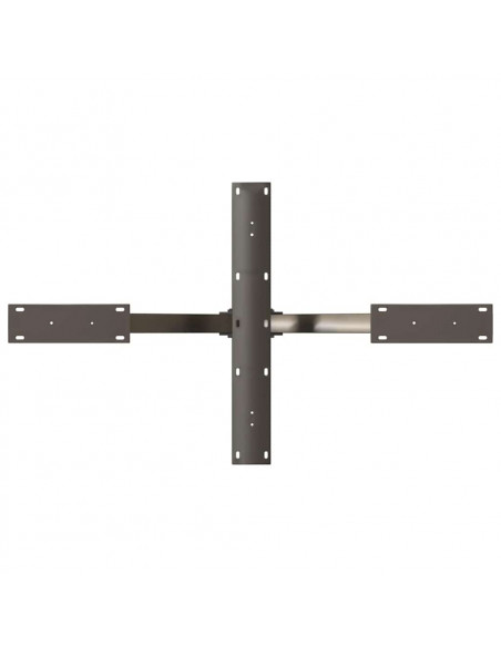 Gamba per tavolino da caffè a forma di ragno nera 98x58x(42-43) cm in acciaio