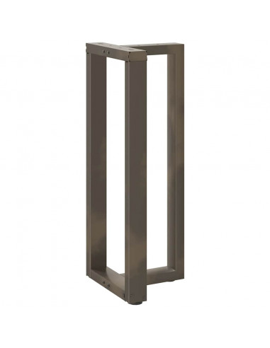Gambe Tavolo Bar a T 2 pz Naturale 50x35x(100-101) cm Acciaio