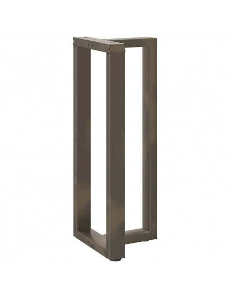 Gambe Tavolo Bar a T 2 pz Naturale 50x35x(100-101) cm Acciaio