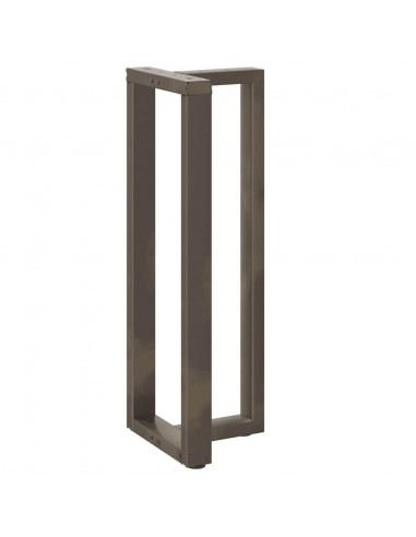 Gambe Tavolo Bar a T 2 pz Naturale 50x35x(111-112) cm Acciaio