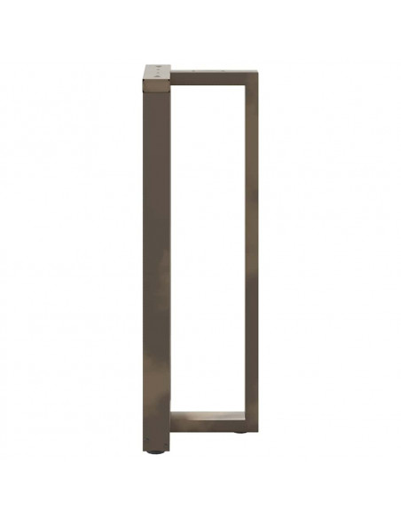 Gambe Tavolo Bar a T 2 pz Naturale 50x35x(111-112) cm Acciaio