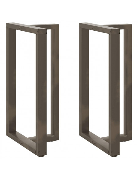 Gambe Tavolo Bar a T 2 pz Naturale 60x35x(100-101) cm Acciaio