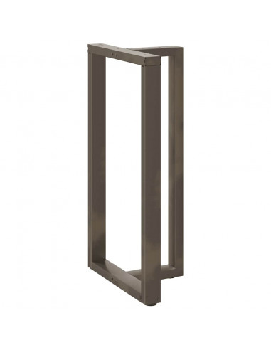 Gambe Tavolo Bar a T 2 pz Naturale 60x35x(111-112) cm Acciaio