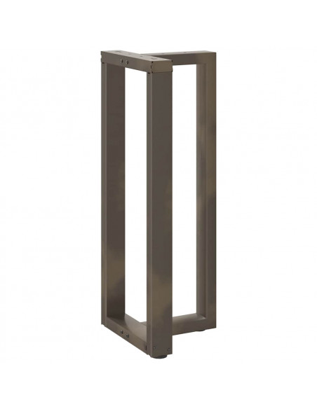 Gambe Tavolo Bar a T 2 pz Naturale 40x35x(100-101) cm Acciaio