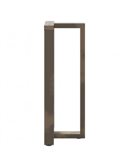 Gambe Tavolo Bar a T 2 pz Naturale 40x35x(100-101) cm Acciaio