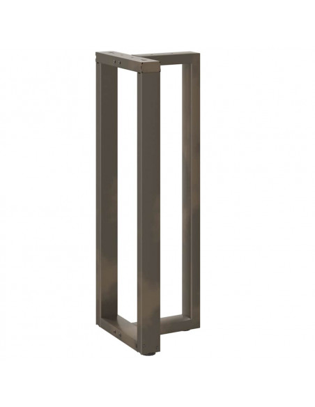 Gambe Tavolo Bar a T 2 pz Naturale 40x35x(111-112) cm Acciaio