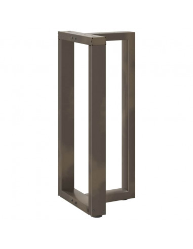 Gambe per tavolo da bar a forma di T 2 pz nere 40x35x(90-91) cm in acciaio