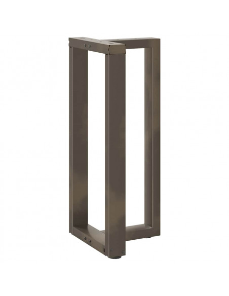 Gambe per tavolo da bar a forma di T 2 pz nere 40x35x(90-91) cm in acciaio