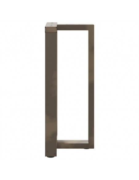 Gambe per tavolo da bar a forma di T 2 pz nere 40x35x(90-91) cm in acciaio