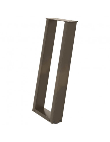 Gambe Tavolo Consolle a U 2 pz 28x(72-73) cm Acciaio