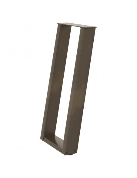 Gambe Tavolo Consolle a U 2 pz 28x(72-73) cm Acciaio